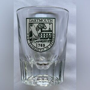 Dartmouth College Emblem Crest Shot Glass Heavy Beveled Base Design Alumni